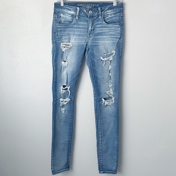 American Eagle Outfitters Denim - American Eagle Super Stretch Distressed Skinny Jeggings